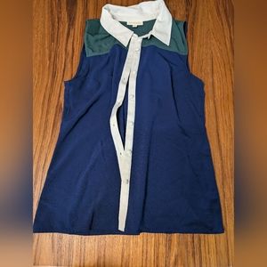 Modcloth colorblock sleeveless top small